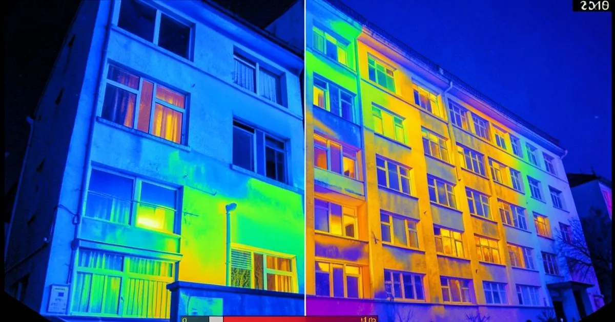 Thermographie des déperditions de chaleur d’un immeuble à Bourges